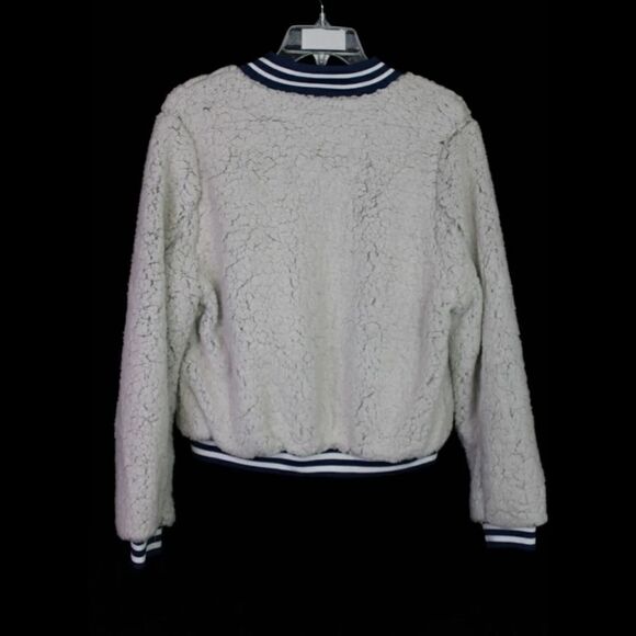 SUMMIT KICKOFF COLLECTION YALE UNIVERSITY SHERPA STRIPE TRIM BOMBER JACKET M NWT - Picture 2 of 6